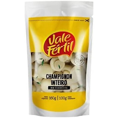 Cogumelo Champignon Inteiro Vale Fértil 160g: Sabor e Praticidade