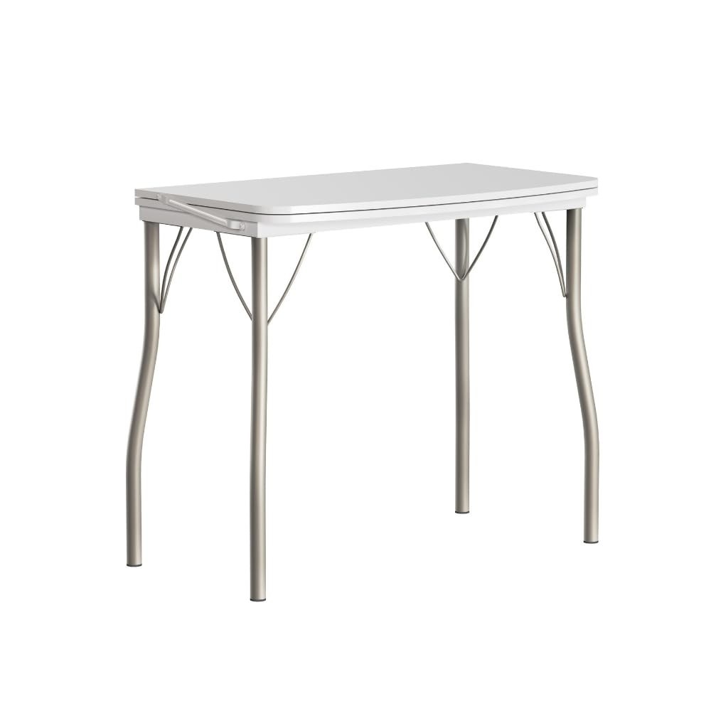 Mesa Dobrável Tampo Branco 216 Carraro - Design Moderno e Espaço Inteligente