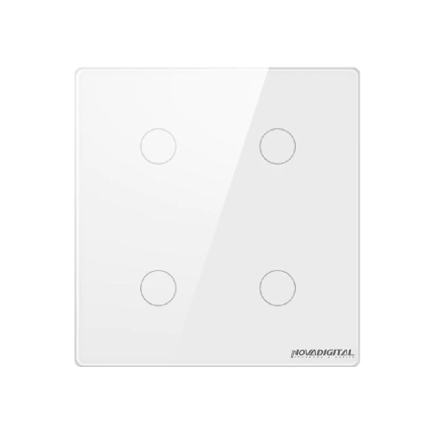 Domine Sua Casa: Interruptor Inteligente Zigbee 4 Canais Novadigital 4x4 Branco