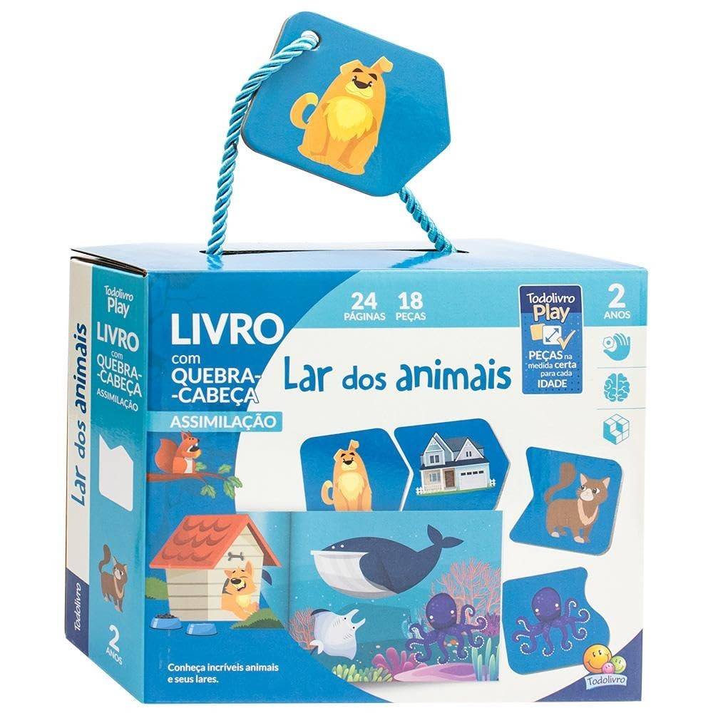 Livro Interativo Todolivro Play: Lar dos Animais - Aventura e Aprendizado para Crianças