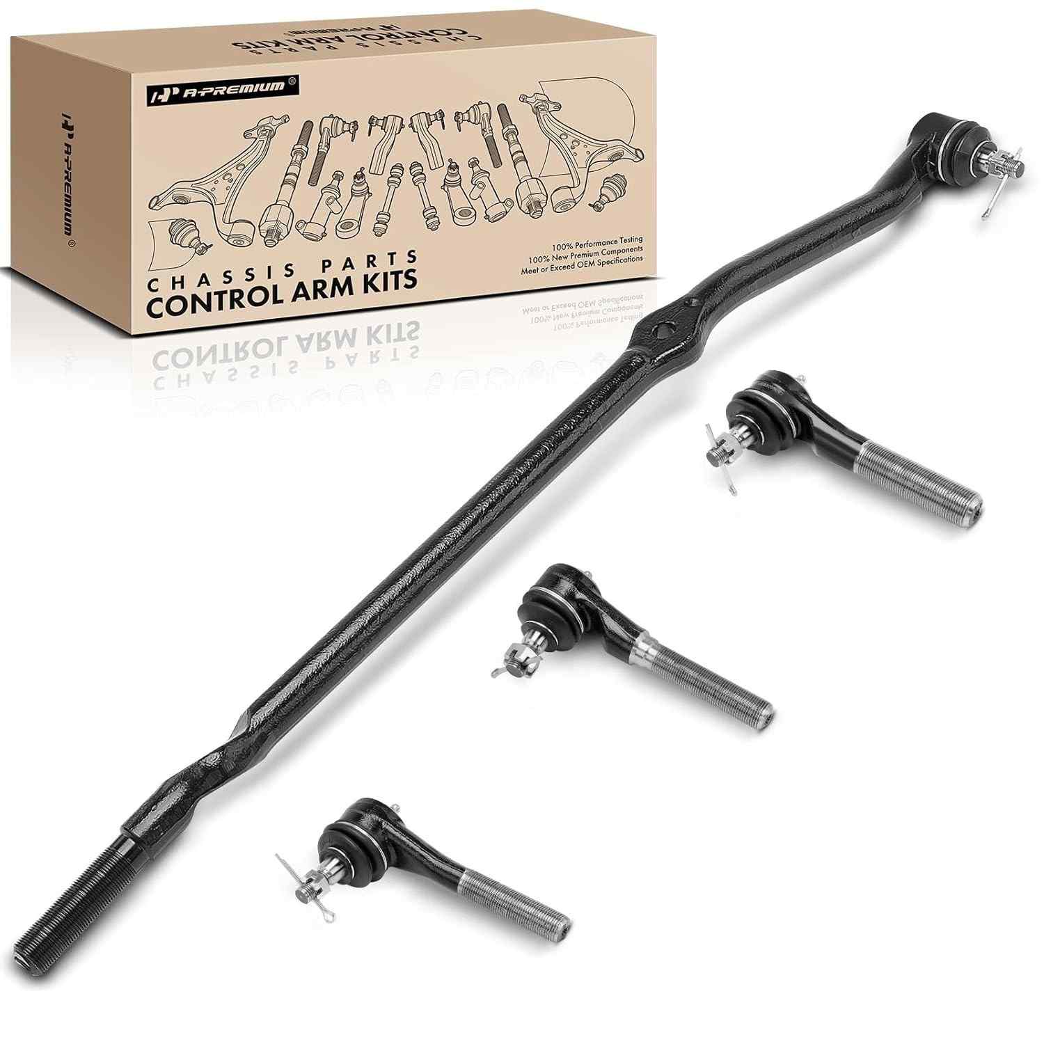 Kit Completo 4 Peças: Braço Pitman, Hastes Direção Interna/Externa para Jeep Grand Cherokee ZJ (1993-1998)
