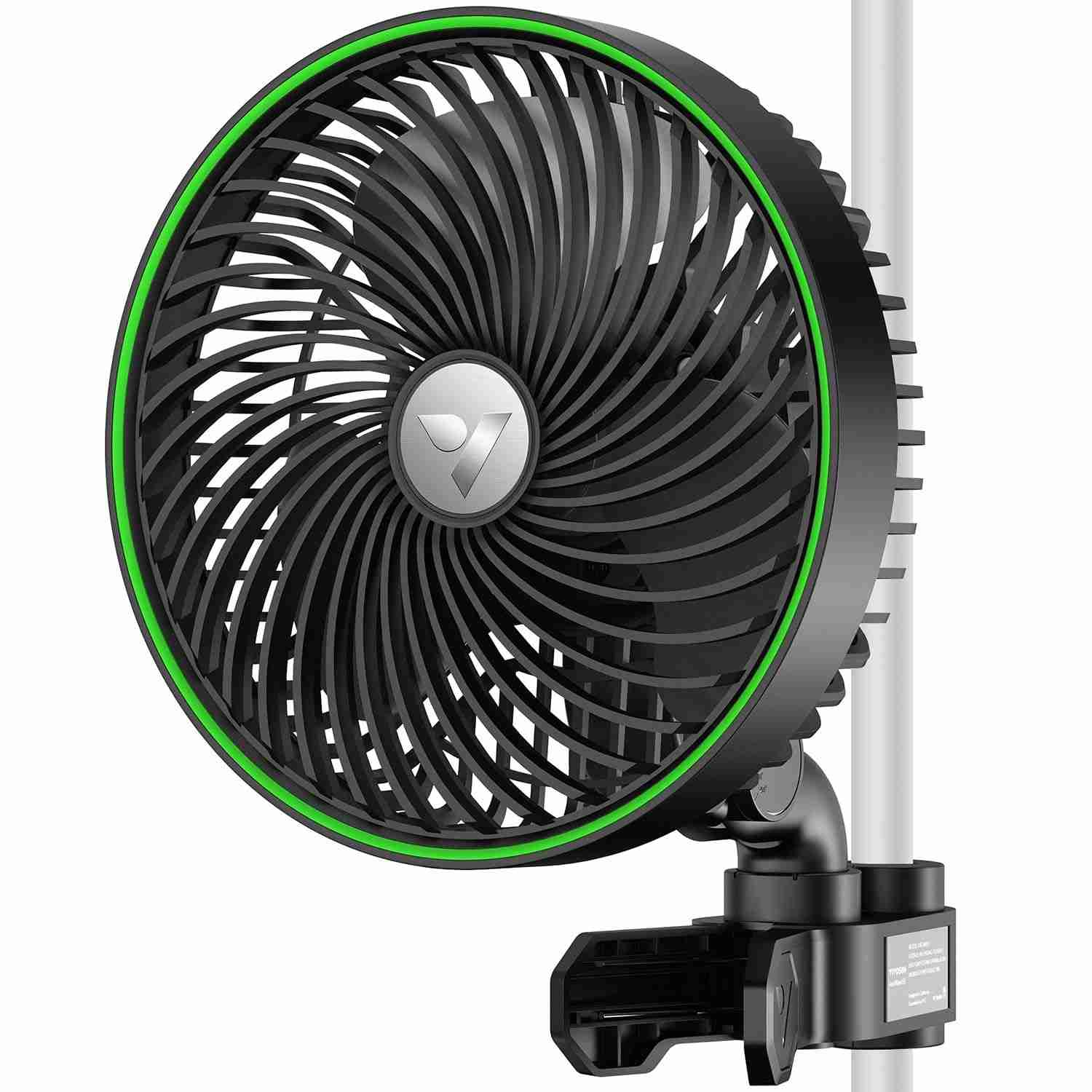 Ventilador Interno VIVOSUN AeroWave E6 15cm - Baixo Ruído, Controle Wi-Fi e Fixação Ajustável para Barracas de Cultivo