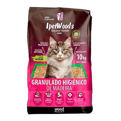 Ipet Woods: O Granulado Higiênico Natural para Gatos