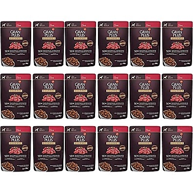 Granplus Sachê Gourmet Carne 18x100g: Sabor Irresistível