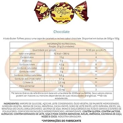 Butter Toffees Chocolate Arcor 500g: Delícia Irresistível