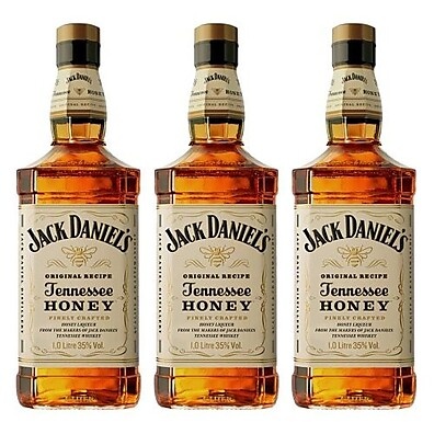 Jack Daniels Tennessee Honey 1L 3 Unidades – Doce e Forte!