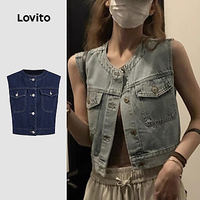 Jaqueta Jeans Feminina Lovito: Estilo Casual!