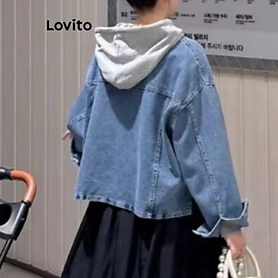 Jaqueta Jeans Lovito Casual com Bolso – Estilo e Conforto