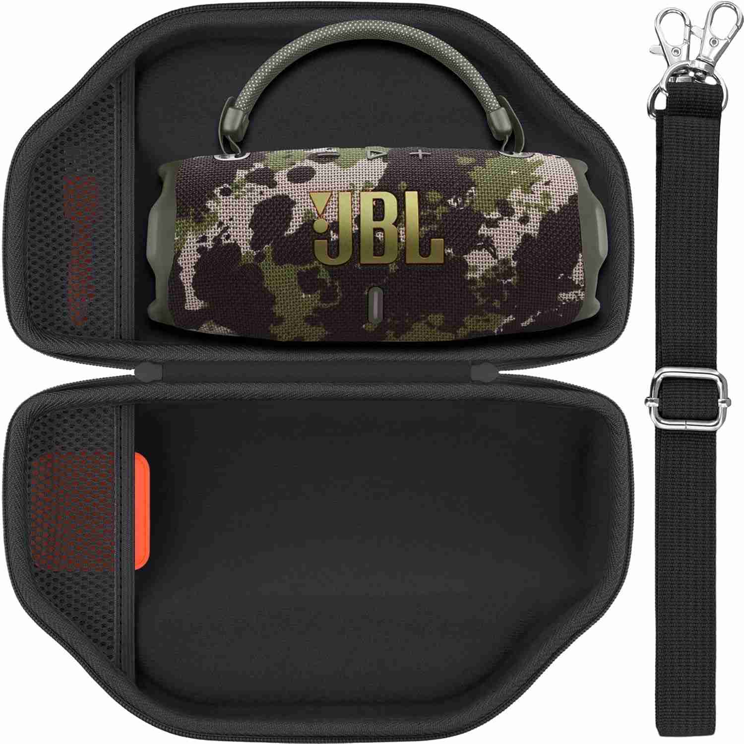 Capa Rígida Baval para JBL Charge 6/5: Proteção Premium e Portabilidade Camuflada