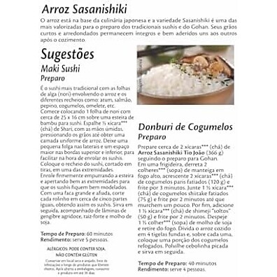 Tio João Arroz Sasanishiki Variedades Mundiais - 1Kg