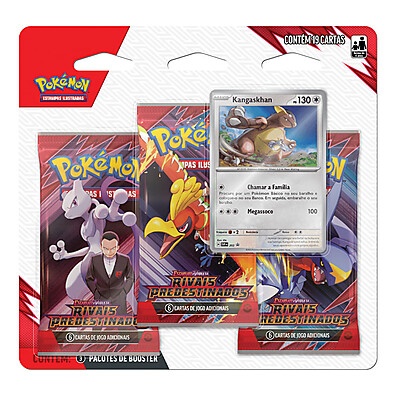 Jogo de Cartas Pokémon Kangaskhan: Blister Triplo Copag