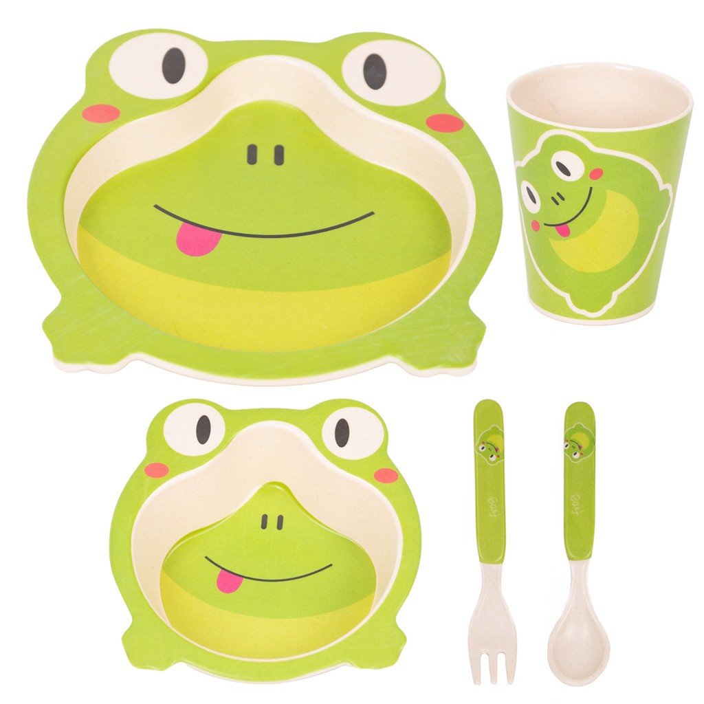 Jogo de Pratos Infantil Eco Sapo: Papinha Divertida!