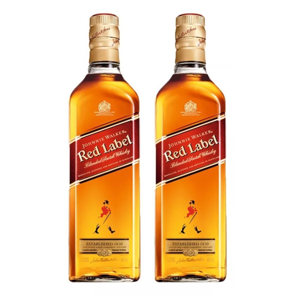 Johnnie Walker Red Label 1L: Kit com 2 e Preço Imperdível