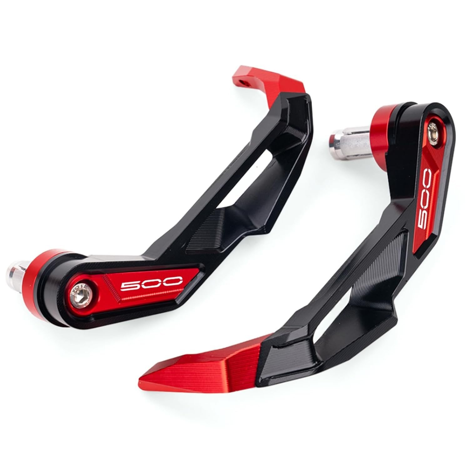 Protetores de Mão Alumínio CNC Vermelho para Kawasaki Ninja 500 / Z500 (2024-2025) - Freio e Embreagem