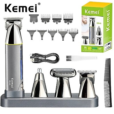 Kemei 4 em 1: Aparador Completo para Homem