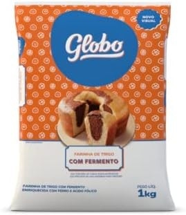 Farinha De Trigo Com Fermento Globo 1 Kg