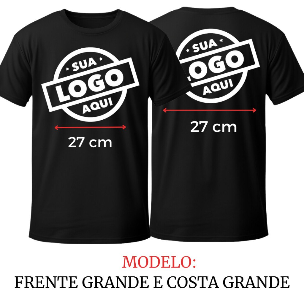 Kit 10 Camisetas Personalizadas 100% Algodão – Estilo Único para Seu Negócio