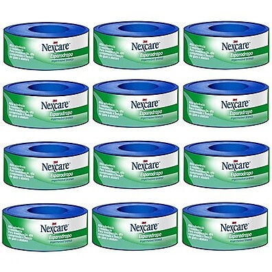 Kit 12 Esparadrapo Impermeável Nexcare 12mm: Proteção e Resistência para Ferimentos