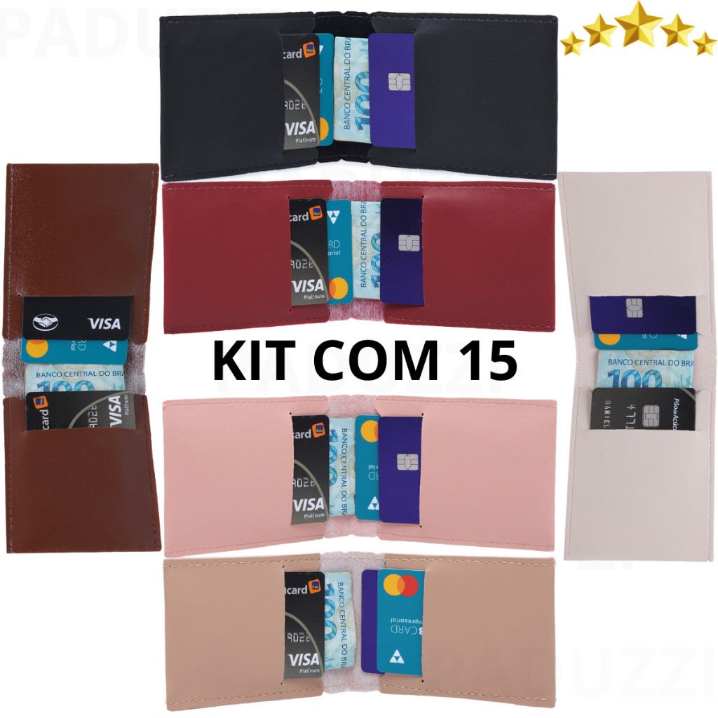 Kit 15 Porta Cartões Slim: Lucro Certo!