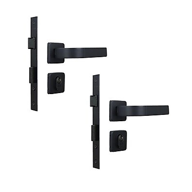 Kit 2 Fechaduras Externa Módena Preto Fosco 40mm – Segurança e Design