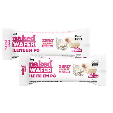 Kit 2 Wafer Whey Protein Chocolate Zero Açúcar 26g