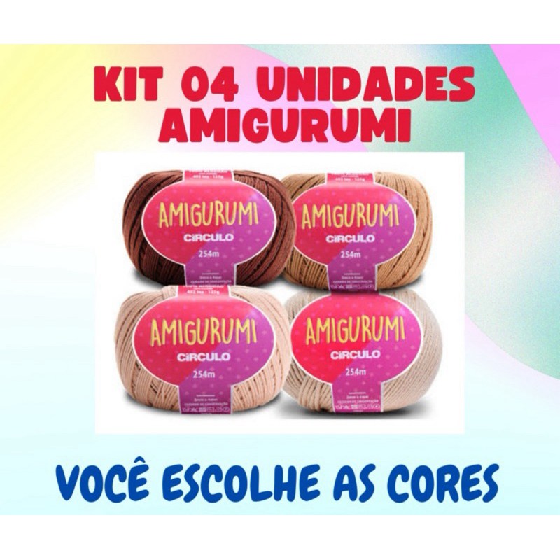 Kit 4 Linhas Amigurumi Círculo – Crie com as Cores que Você Quer!