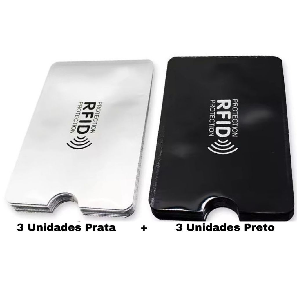 Kit 6 Capas RFID: Proteja Seus Cartões de Roubo por Contactless