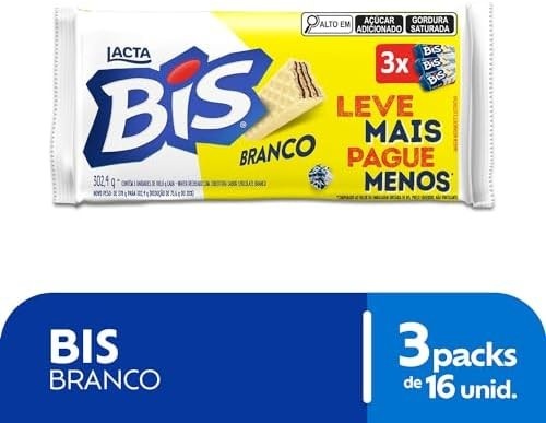 Bis Branco - Kit com 3 unidades de 100,8g