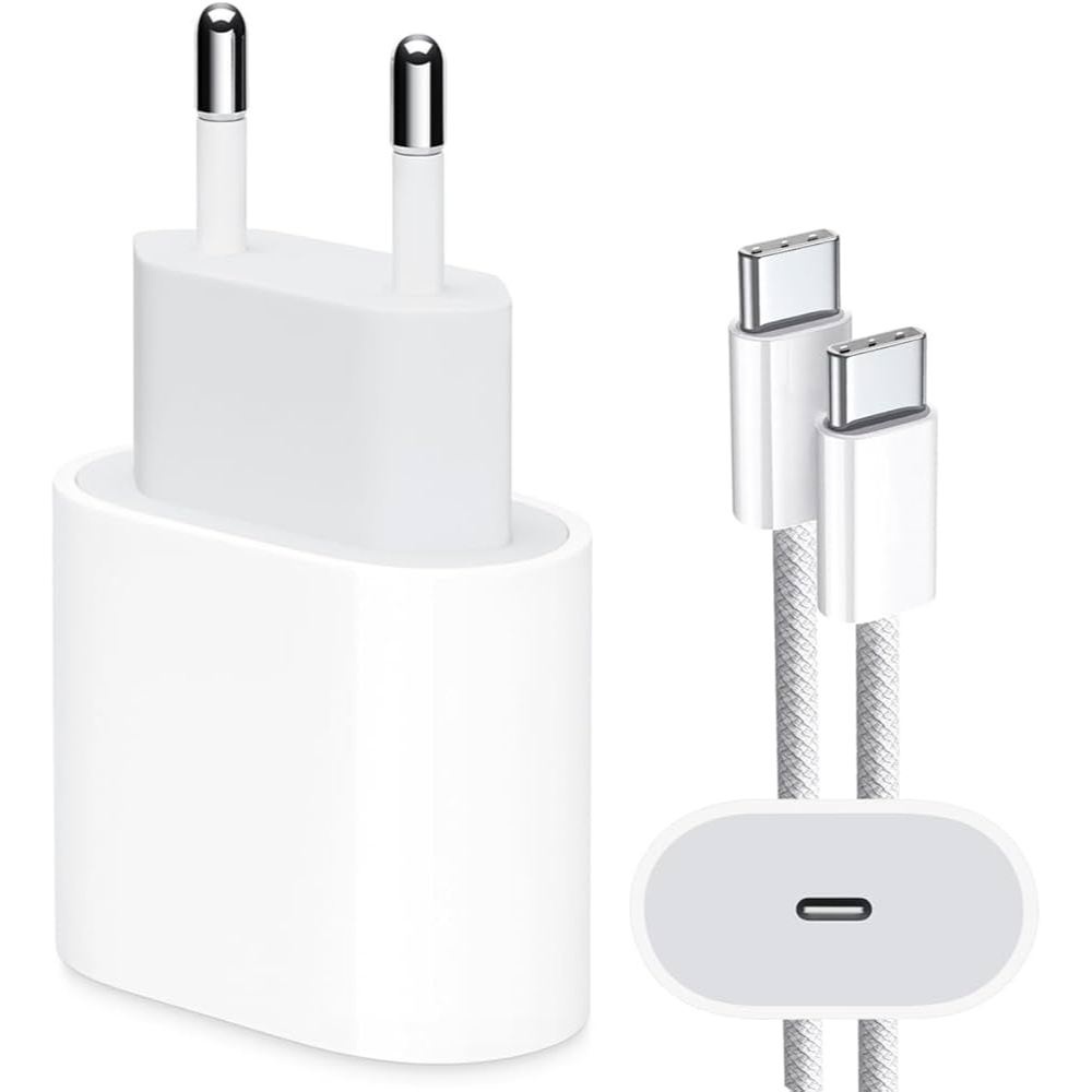 Kit Carregador Turbo Type-C iPhone 15/16 - Bivolt e Rápido
