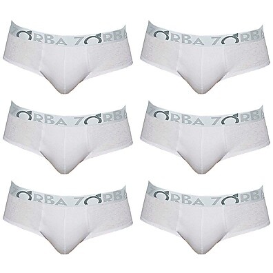 Kit com 6 Cuecas Zorba Slip 643 Algodão