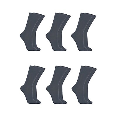 Kit com 6 Pares de Meias Sociais Cinza - Conforto e Qualidade