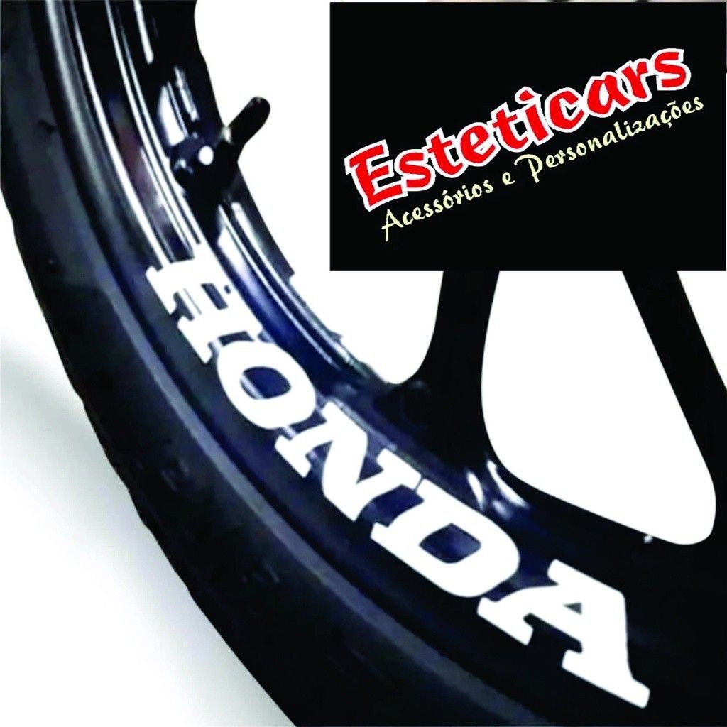 Kit de 9 Adesivos para Roda de Moto Honda Personalizáveis