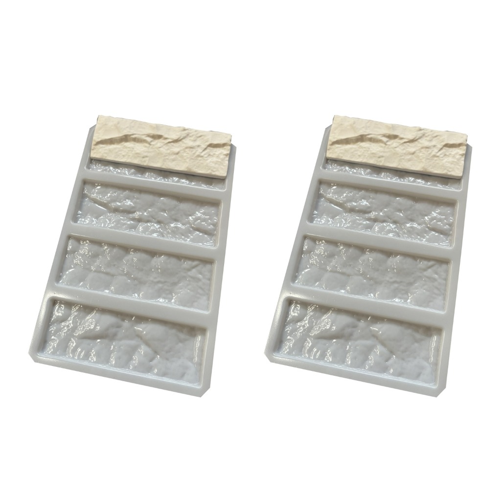 Kit de Moldes 3D Rockface para Gesso e Cimento 29x10cm