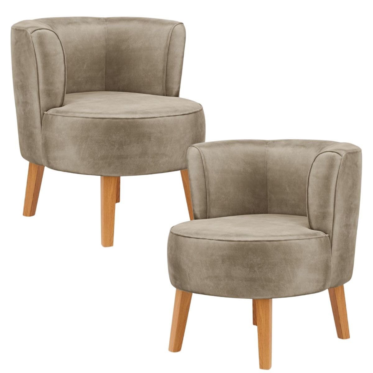 Kit 2 Poltronas Cadeira Moderna em Veludo Cappuccino | Design Sofisticado para Sala de Jantar