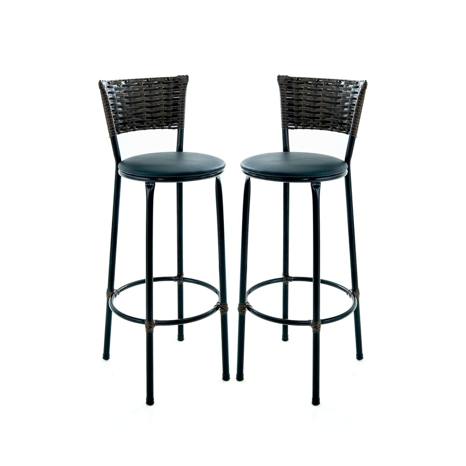 Kit 2 Banquetas Altas com Design Moderno para Cozinha e Área Gourmet - Cor Argila