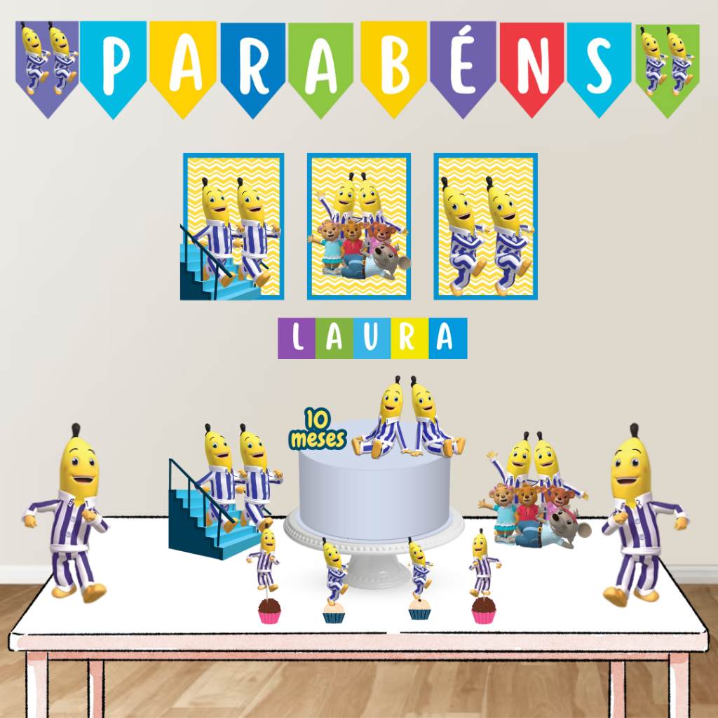 Kit Festa Bananas de Pijamas: Tudo em 1 para Festas Inesquecíveis!