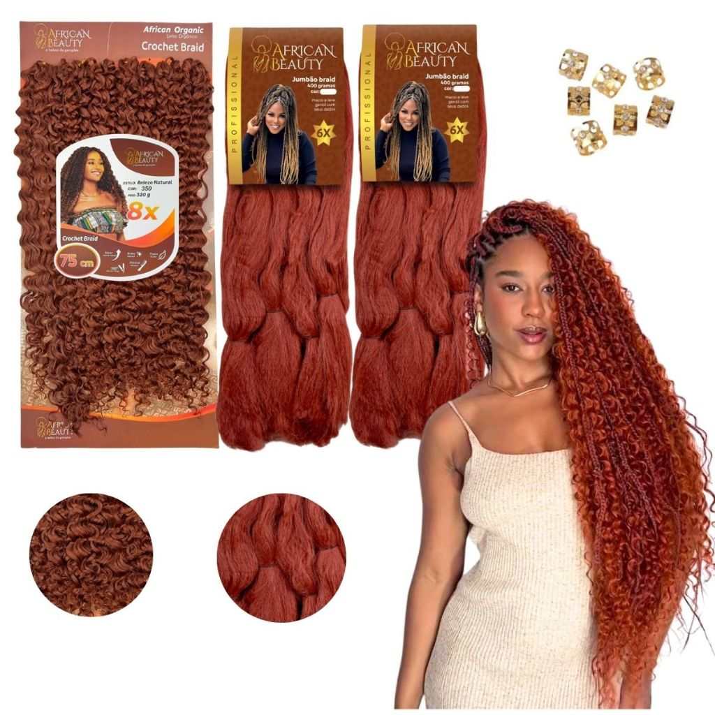 Kit Gypsy Braid Jumbo: Tranças Volumosas e Naturais com Cabelo Orgânico