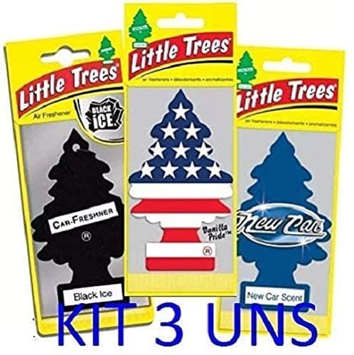 Kit 3 Aromatizantes Little Trees: Vanille Pride, Black Ice e New Car - Aroma Incrível!