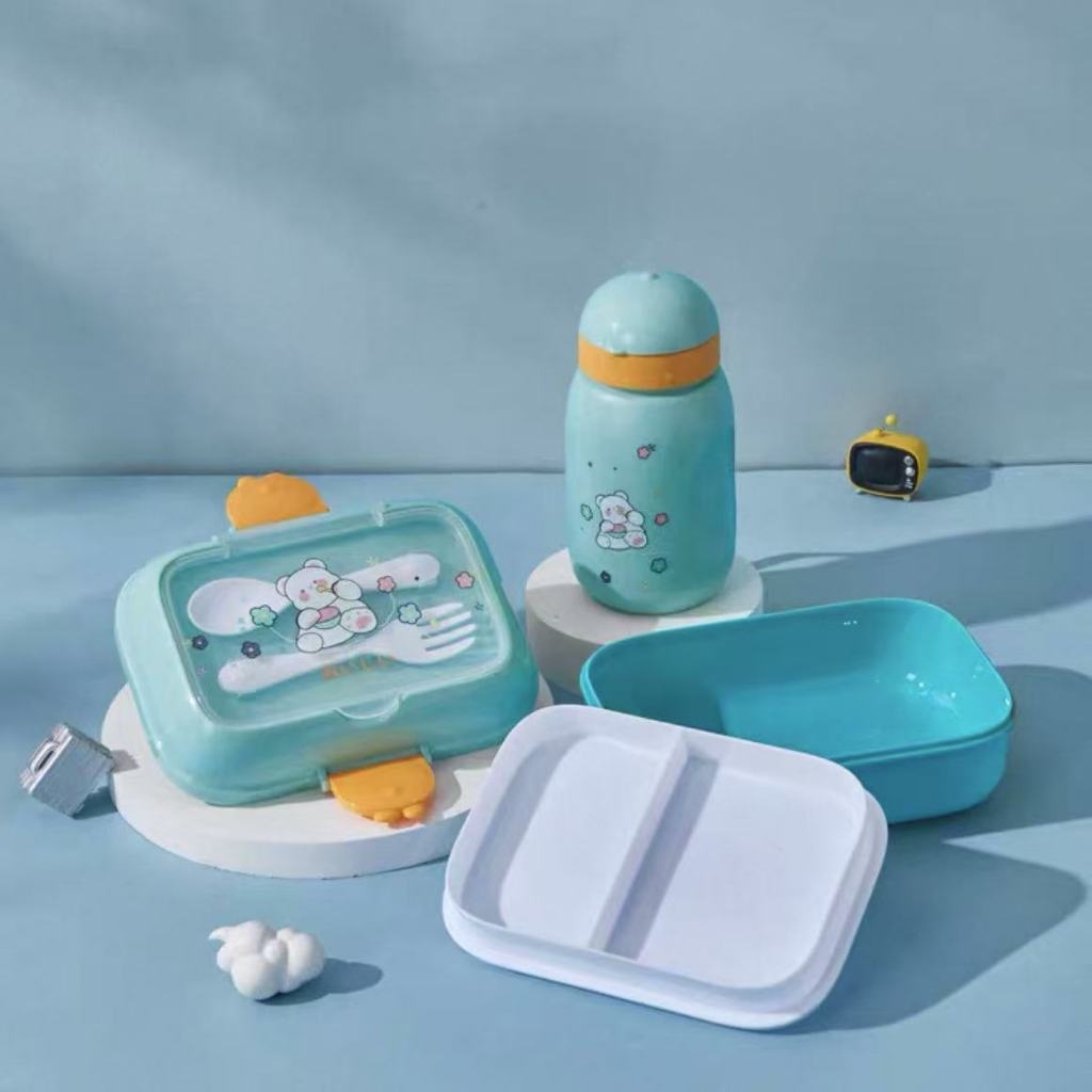 Kit Lancheira Infantil: Marmita + Garrafa Divertida!