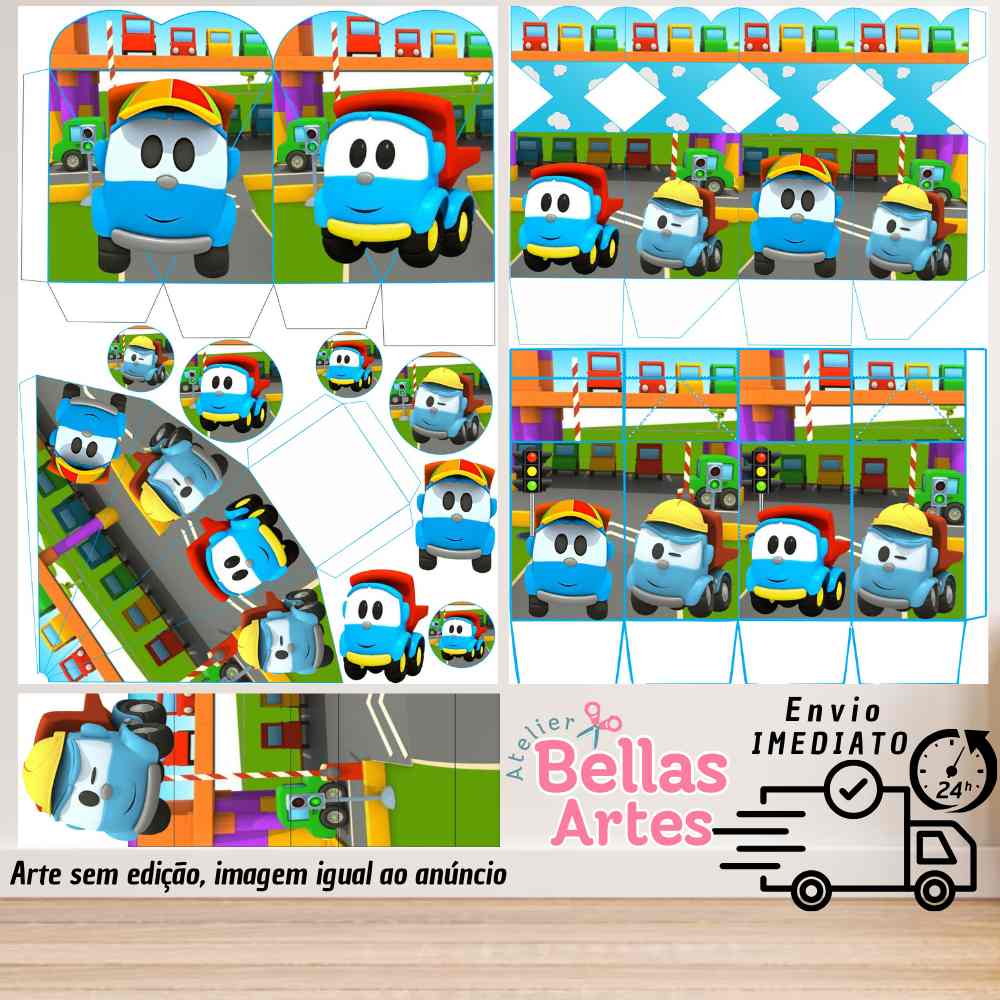 Kit Lembrancinhas Léo e o Caminhão 80/160 Itens - Envio 24h