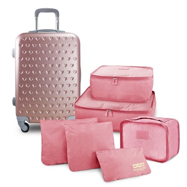 Kit Mala de Bordo + Organizadores: Viagem Sem Stress!