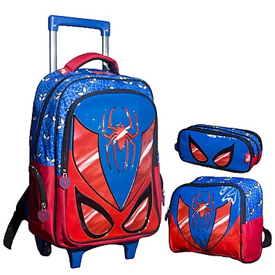 Kit Mochila Spider Azul Yins: Aventura e Organização!