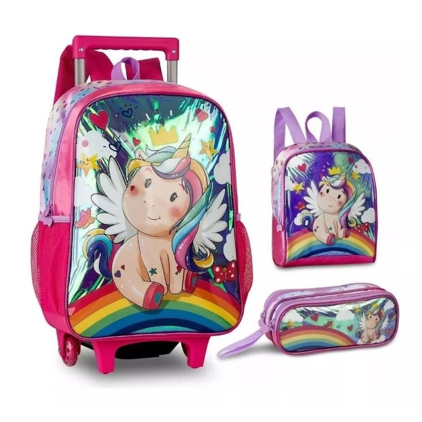 Kit Mochila Unicórnio Clio: Magia e Organização!