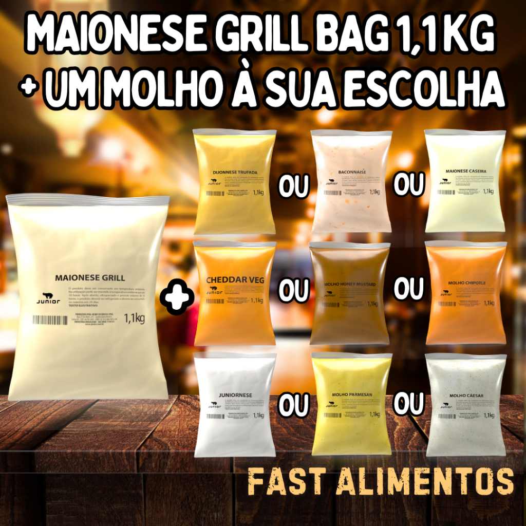 Kit Molhos: Maionese Grill + 1 à Escolha