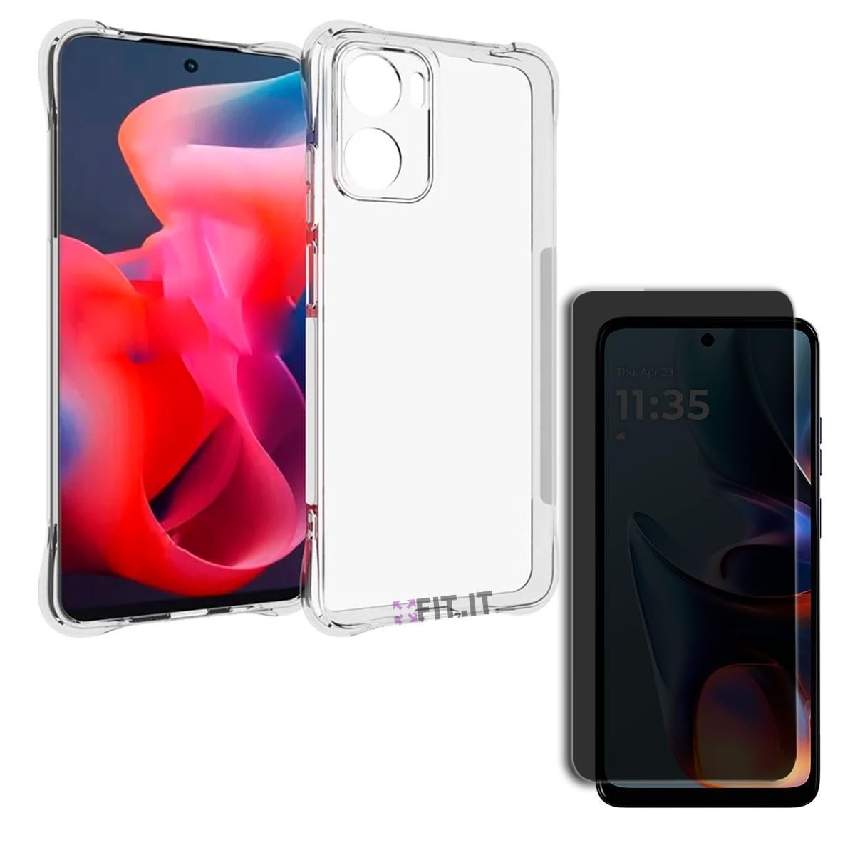 Kit Essencial: Capa Anti Impacto + Película Privacidade para Motorola Moto G05