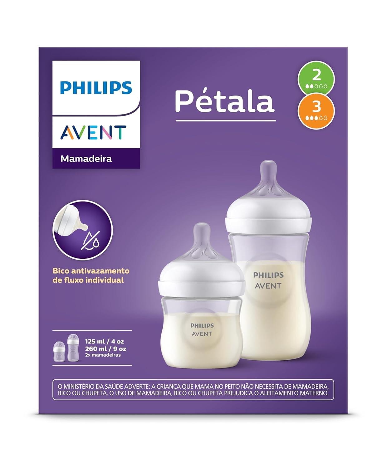 Philips Avent Kit Mamadeira Pétala 3.0 - 125ml + 260ml com Bicos Anticólicos