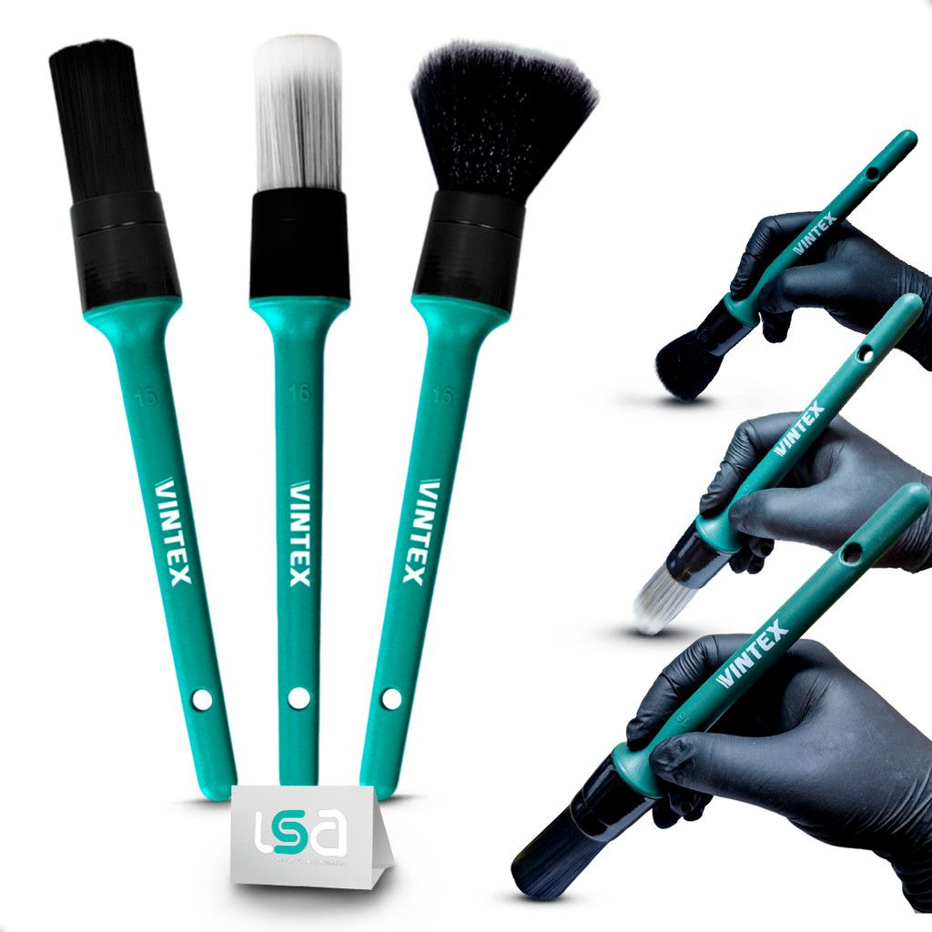 Kit Pincéis Detalhamento Automotivo Vonixx: Limpeza Impecável!
