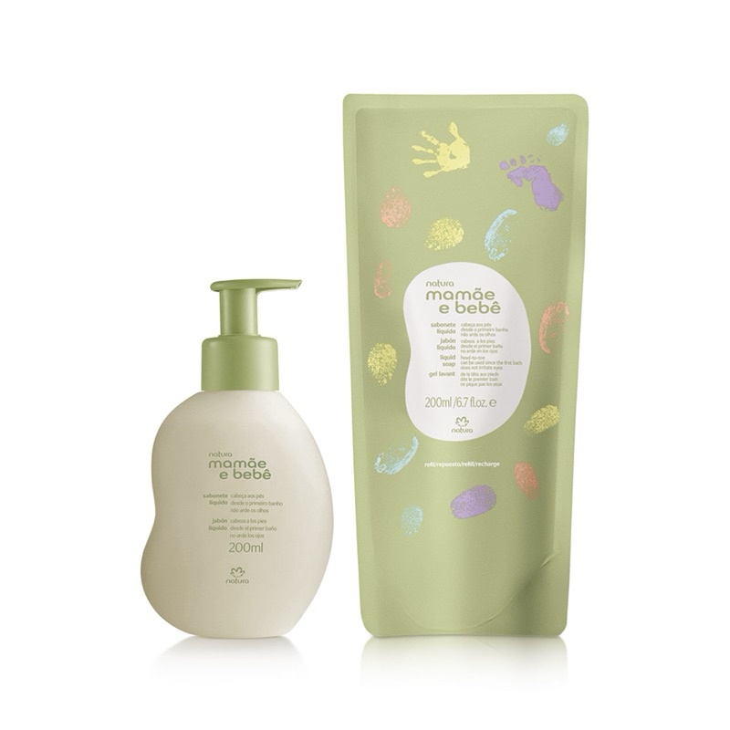 Kit Sabonete Líquido Natura para Mamãe e Bebê: Cuidado Vegano e Suave