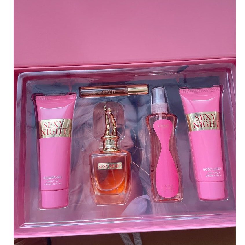 Kit Sexy Night com 5 Peças: Perfume + Hidratação