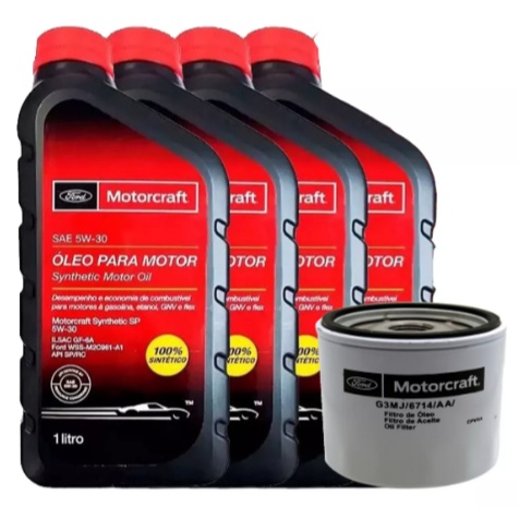 Kit Troca de Óleo 5W30 + Filtro Ford Fiesta 2014 a 2022